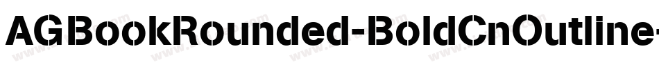 AGBookRounded-BoldCnOutline字体转换