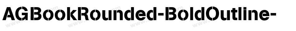 AGBookRounded-BoldOutline字体转换