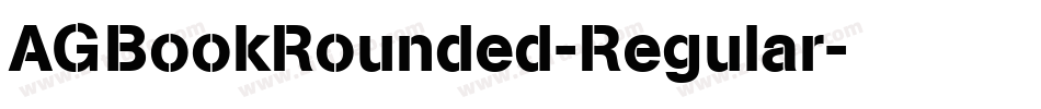AGBookRounded-Regular字体转换