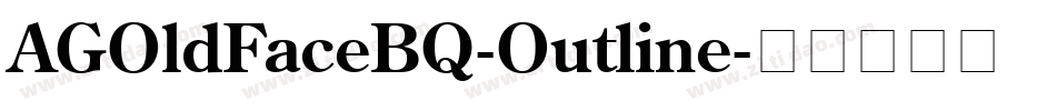 AGOldFaceBQ-Outline字体转换