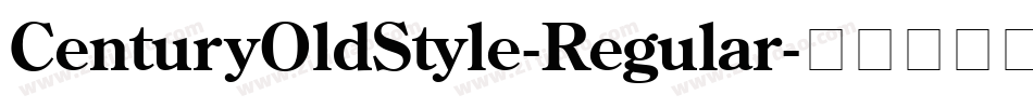CenturyOldStyle-Regular字体转换