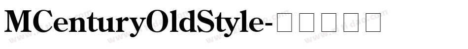 MCenturyOldStyle字体转换