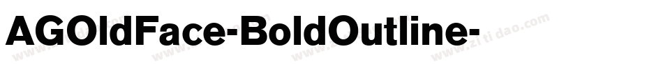 AGOldFace-BoldOutline字体转换
