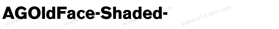 AGOldFace-Shaded字体转换