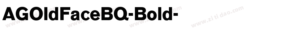 AGOldFaceBQ-Bold字体转换