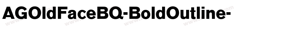 AGOldFaceBQ-BoldOutline字体转换