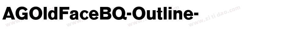 AGOldFaceBQ-Outline字体转换
