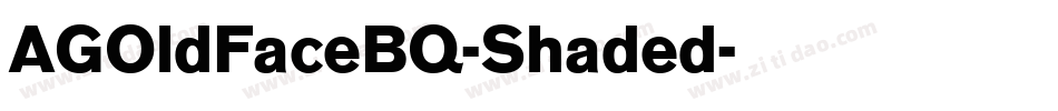 AGOldFaceBQ-Shaded字体转换