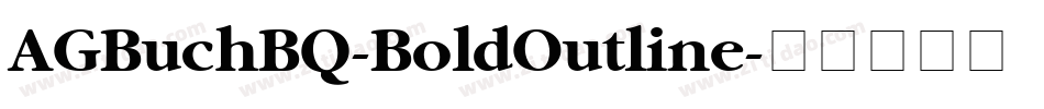 AGBuchBQ-BoldOutline字体转换