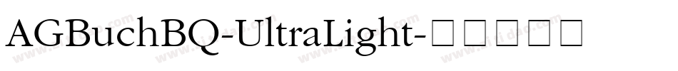 AGBuchBQ-UltraLight字体转换
