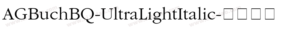 AGBuchBQ-UltraLightItalic字体转换