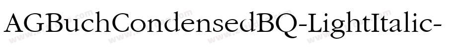 AGBuchCondensedBQ-LightItalic字体转换