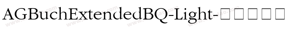 AGBuchExtendedBQ-Light字体转换