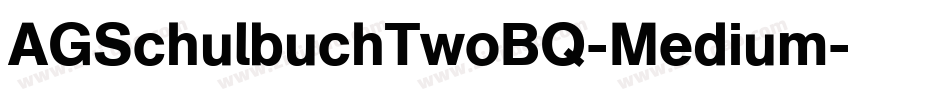 AGSchulbuchTwoBQ-Medium字体转换