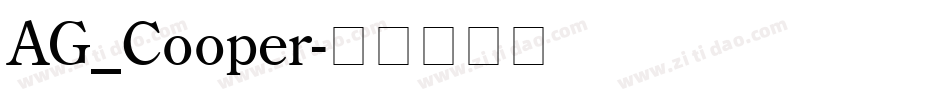 AG_Cooper字体转换