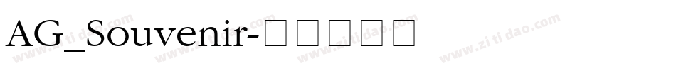 AG_Souvenir字体转换