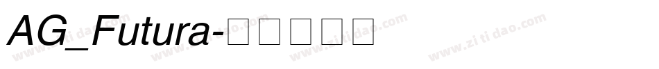 AG_Futura字体转换