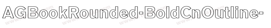 AGBookRounded-BoldCnOutline字体转换