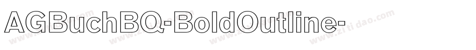 AGBuchBQ-BoldOutline字体转换