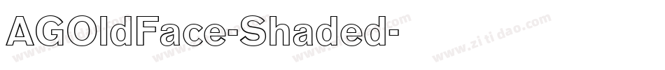 AGOldFace-Shaded字体转换