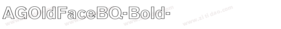AGOldFaceBQ-Bold字体转换
