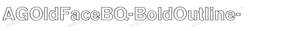 AGOldFaceBQ-BoldOutline字体转换