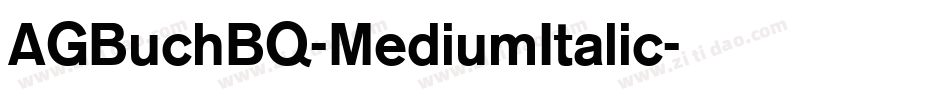 AGBuchBQ-MediumItalic字体转换