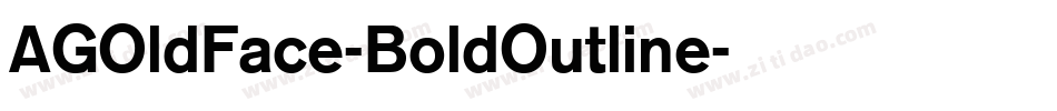 AGOldFace-BoldOutline字体转换