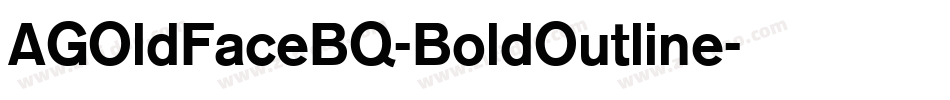 AGOldFaceBQ-BoldOutline字体转换