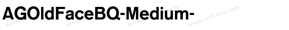 AGOldFaceBQ-Medium字体转换