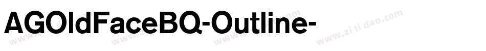 AGOldFaceBQ-Outline字体转换