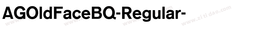 AGOldFaceBQ-Regular字体转换