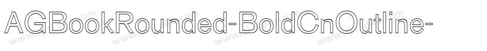 AGBookRounded-BoldCnOutline字体转换