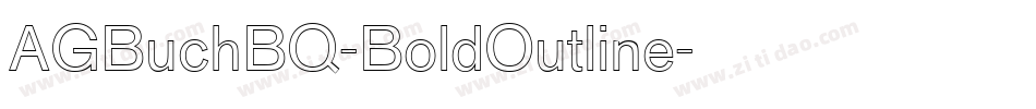 AGBuchBQ-BoldOutline字体转换
