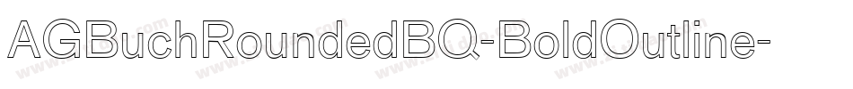 AGBuchRoundedBQ-BoldOutline字体转换