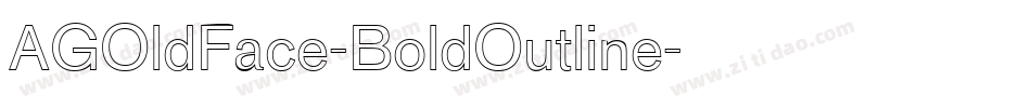 AGOldFace-BoldOutline字体转换
