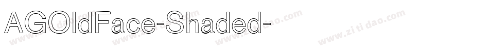 AGOldFace-Shaded字体转换