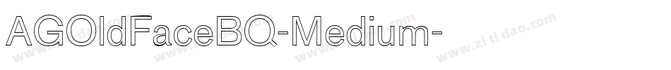 AGOldFaceBQ-Medium字体转换