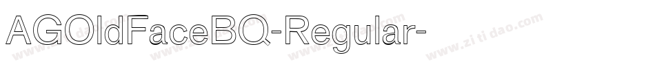 AGOldFaceBQ-Regular字体转换