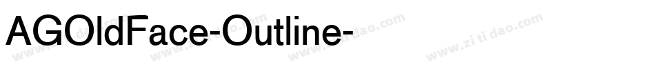 AGOldFace-Outline字体转换