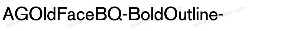 AGOldFaceBQ-BoldOutline字体转换