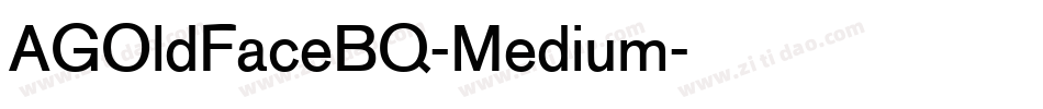 AGOldFaceBQ-Medium字体转换