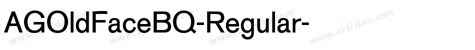 AGOldFaceBQ-Regular字体转换