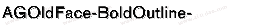 AGOldFace-BoldOutline字体转换