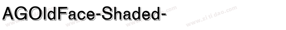 AGOldFace-Shaded字体转换