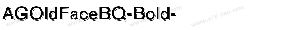 AGOldFaceBQ-Bold字体转换