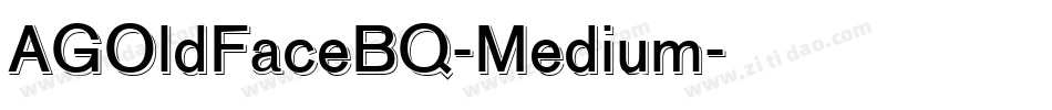 AGOldFaceBQ-Medium字体转换