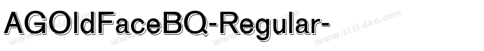 AGOldFaceBQ-Regular字体转换