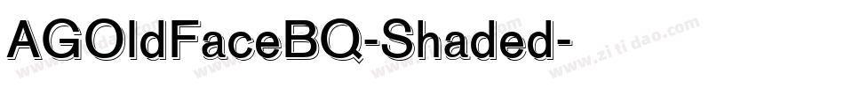 AGOldFaceBQ-Shaded字体转换