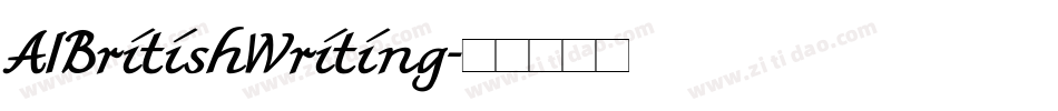 AIBritishWriting字体转换